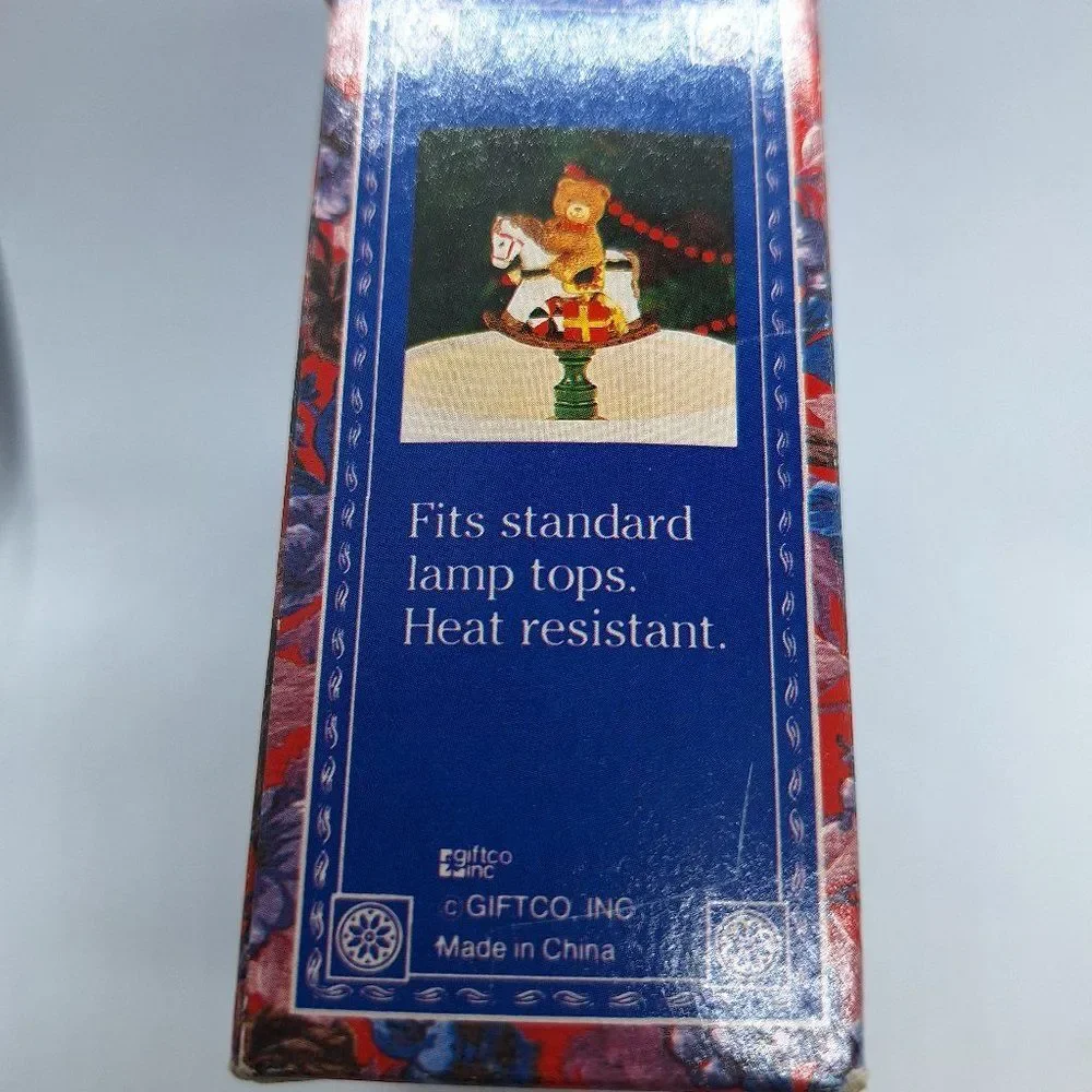 NIB Polystone Lamp Topper Christmas Rocking Horse Teddy Bear‎ GIFTCO INC.